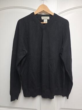 Paolo Mondo Vintage Black Cashmere Sweater XL 100% Cashmere